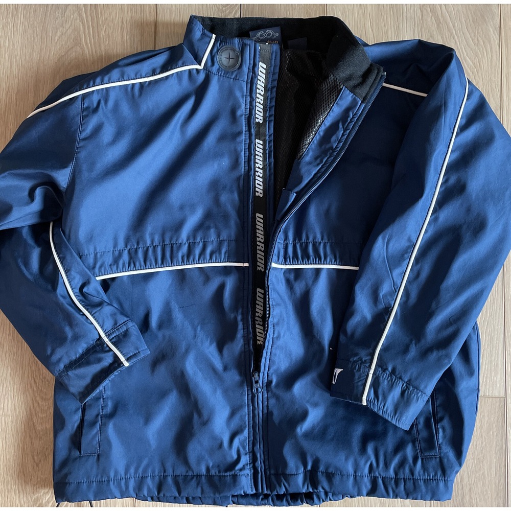 Boys Warrior Full Zip Up Jacket Windbreaker Size Youth Large